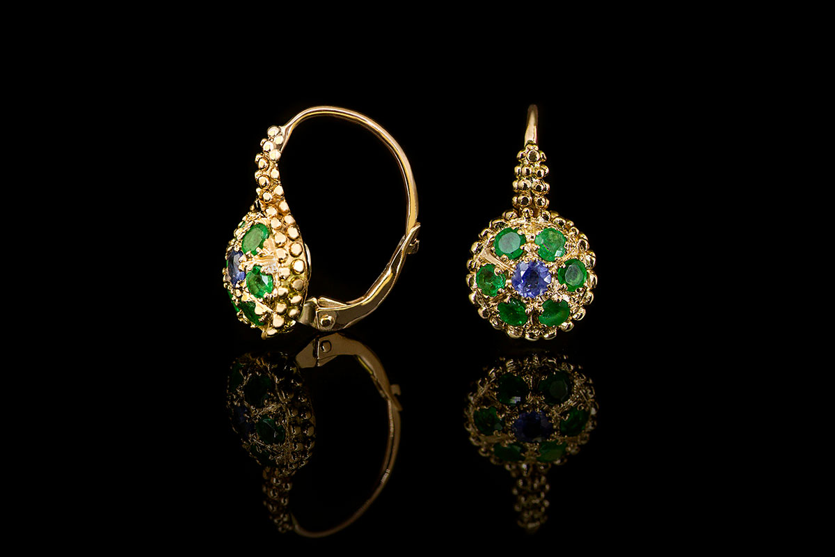 EARRINGS “GREEN BERRIES”