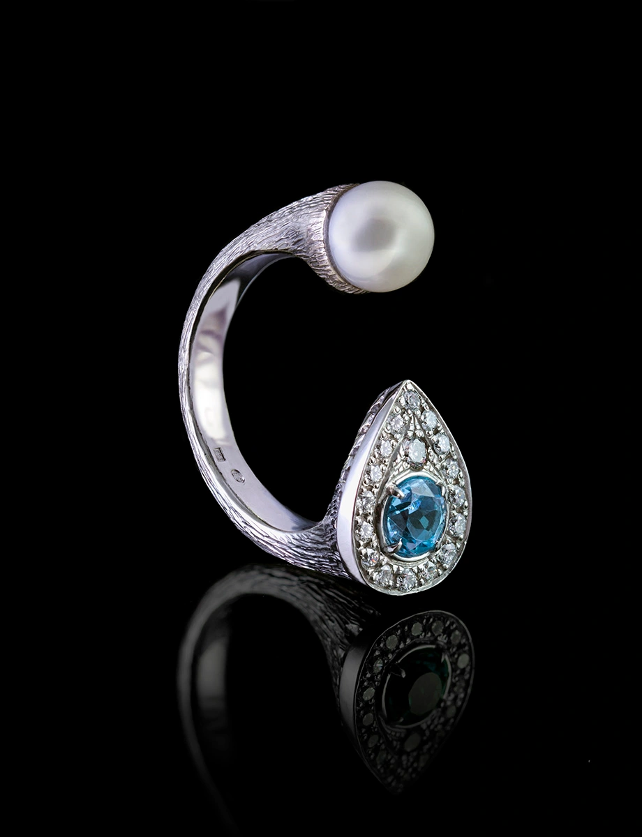 BLUE DROP RING