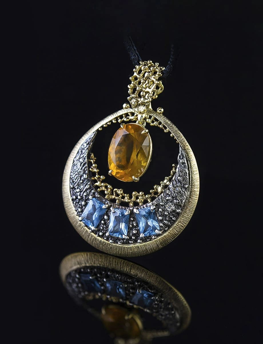 PENDANT OMALGAMI OPAL TOPAZ